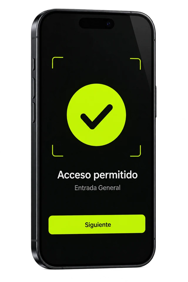 Scanner con acceso permitido