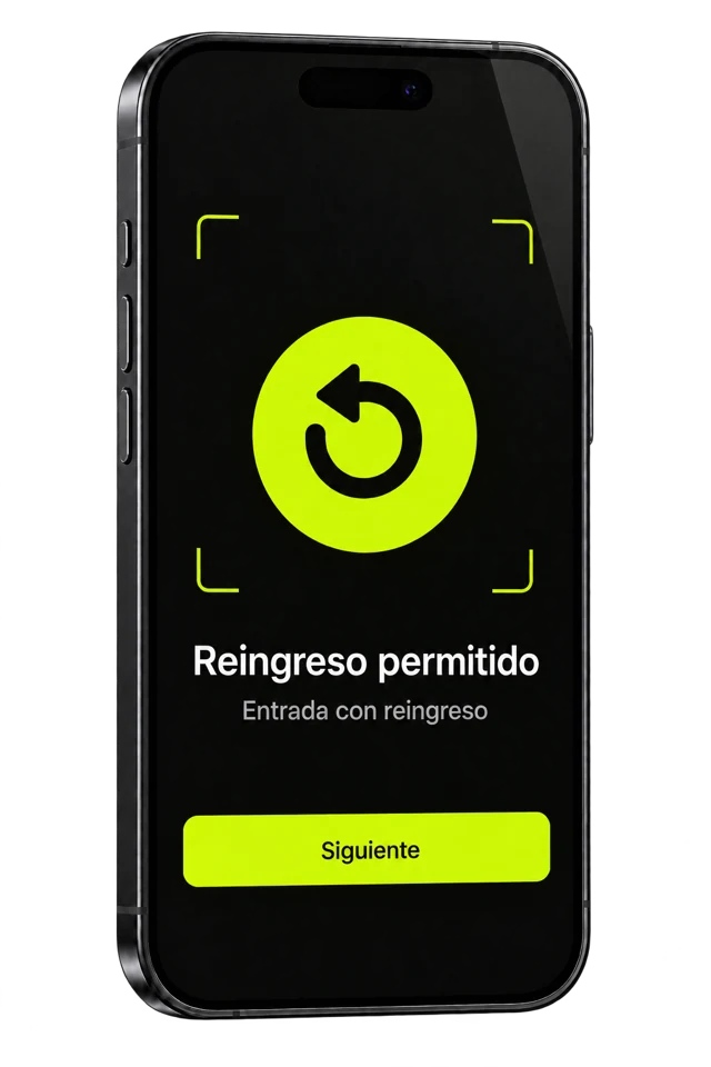 Scanner con reingreso permitido